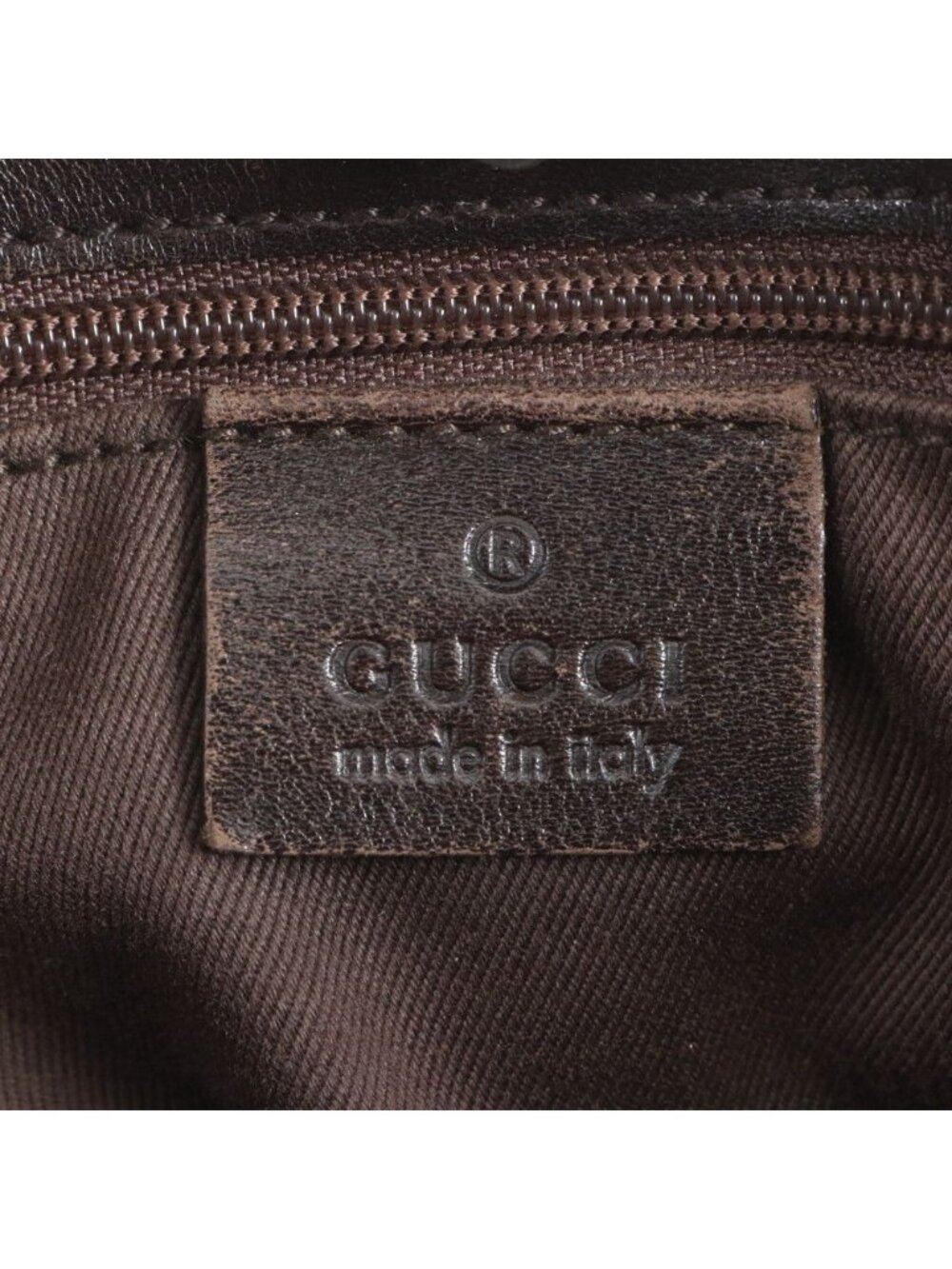 Gucci GG Canvas Leather Tote Shoulder Hand Brown Ree - Picture 9 of 10